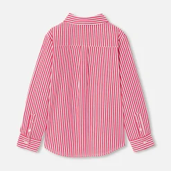 Boy shirt in striped poplin