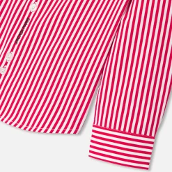Boy shirt in striped poplin