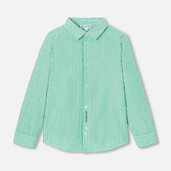 Boy striped poplin shirt