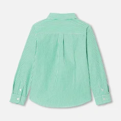 Boy striped poplin shirt