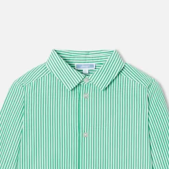 Boy striped poplin shirt