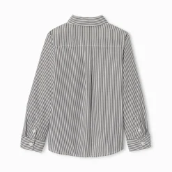 Boy striped shirt in poplin