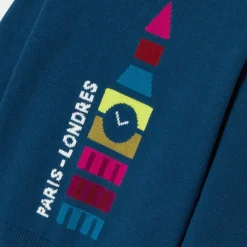 Boy sweater in cotton and wool