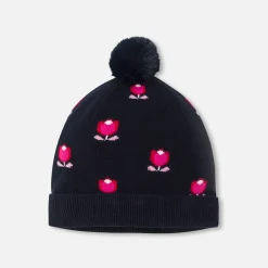 Girl beanie with microfleece lining