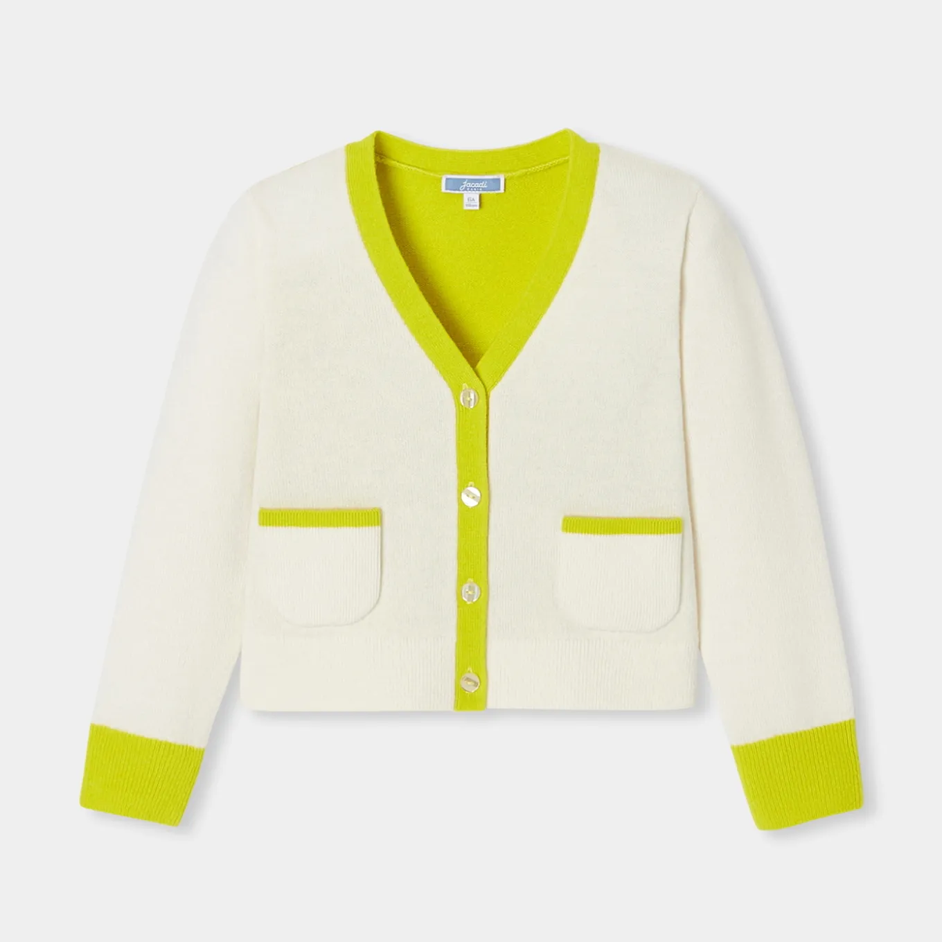 Girl color block cardigan