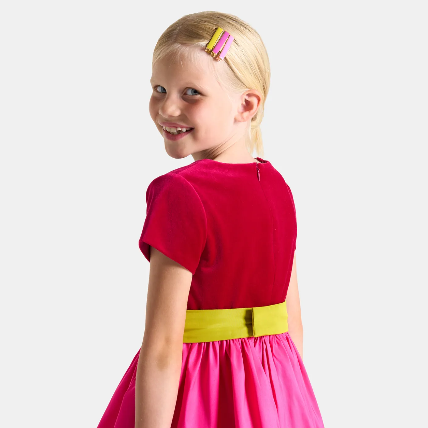 Girl color block dress