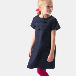 Girl denim trapeze dress
