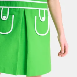 Girl dress in honeycomb piqué