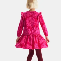 Girl dress with rosette print