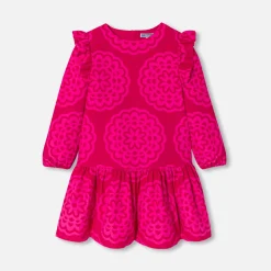 Girl dress with rosette print