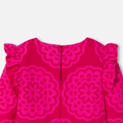 Girl dress with rosette print