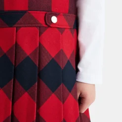 Girl flannel pinafore dress