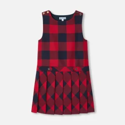 Girl flannel pinafore dress