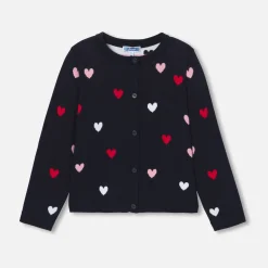 Girl heart jacquard cardigan