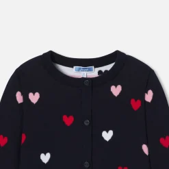 Girl heart jacquard cardigan