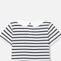 Girl striped polo shirt