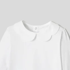 Girl T-shirt with scalloped collar