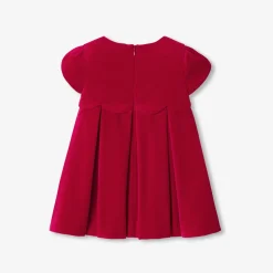 Holiday velvet baby dress