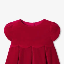Holiday velvet baby dress