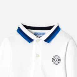 Long-sleeved baby boy polo shirt