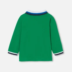 Long-sleeved baby boy polo shirt