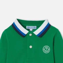 Long-sleeved baby boy polo shirt
