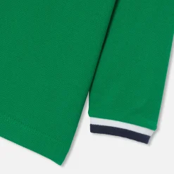 Long-sleeved baby boy polo shirt